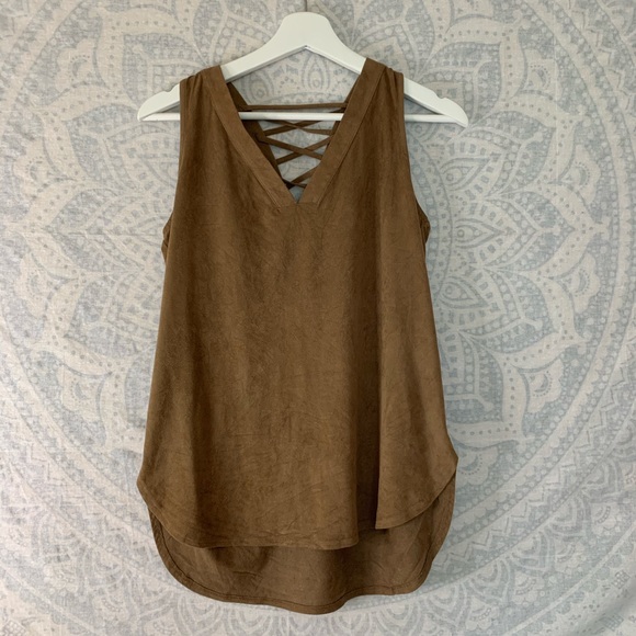 Cato Tops - CATO Brown Tank Top Small